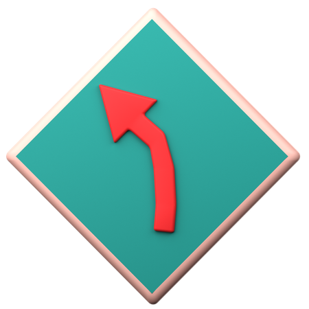 Sharp Curve  3D Icon