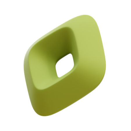 Sharp Square  3D Icon