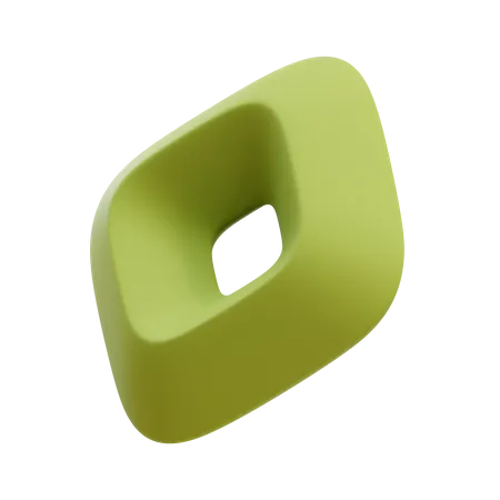 Sharp Square  3D Icon