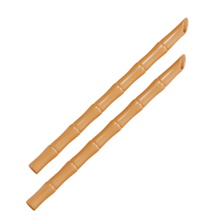 Sharpened Bamboo  3D Icon