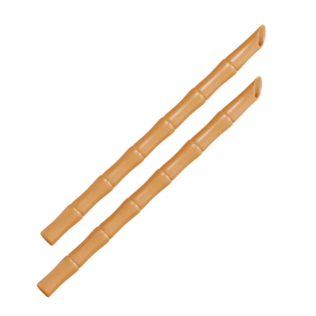 Sharpened Bamboo  3D Icon