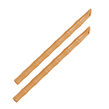 Sharpened Bamboo  3D Icon
