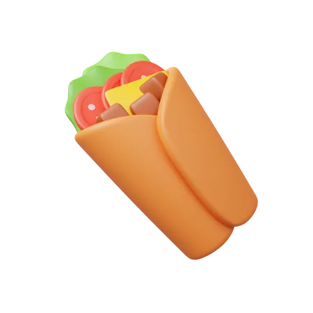 Shawarma  3D Illustration