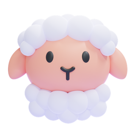 Sheep Emoji  3D Icon