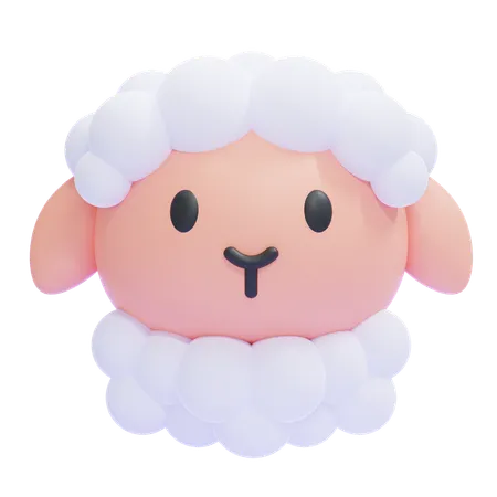 Sheep Emoji  3D Icon