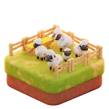 Sheep Farm  3D Icon
