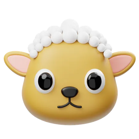 Sheep  Head  3D Icon