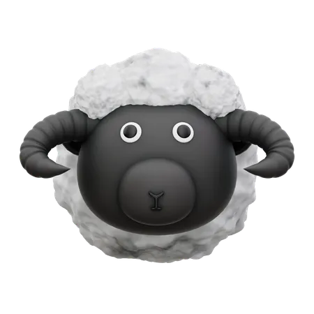 Sheep Head  3D Icon