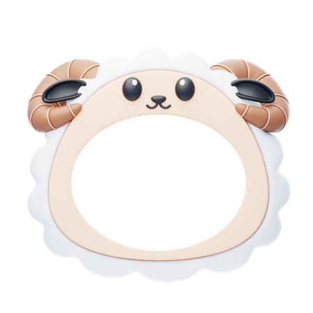 Sheep Shape Animal Frame  3D Icon