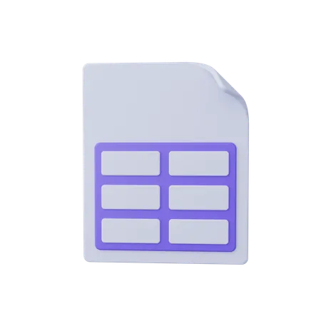 Sheet  3D Icon