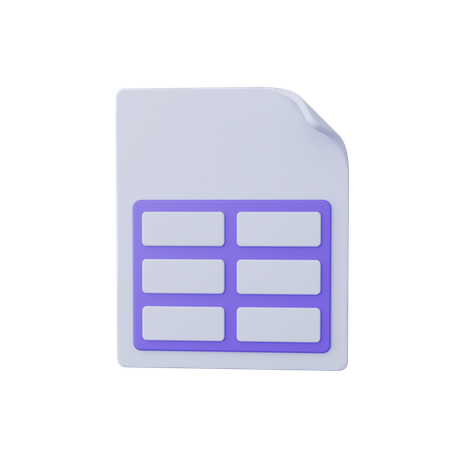 Sheet  3D Icon