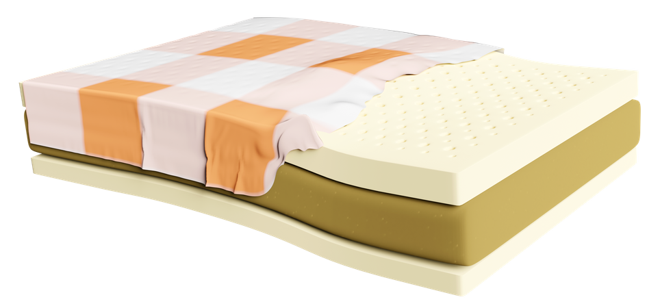 Sheet Material Mattress Structure  3D Icon