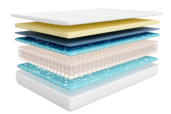 Sheet Material Mattress Structure  3D Icon