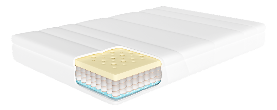 Sheet Material Mattress Structure  3D Icon