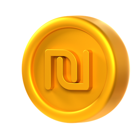 Pièce de monnaie en shekel  3D Icon