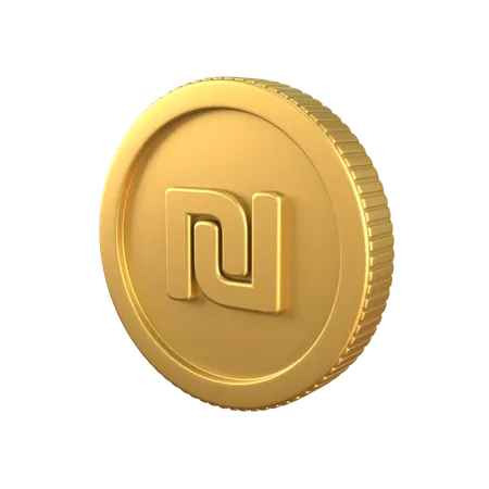 Shekel Gold Coin  3D Icon