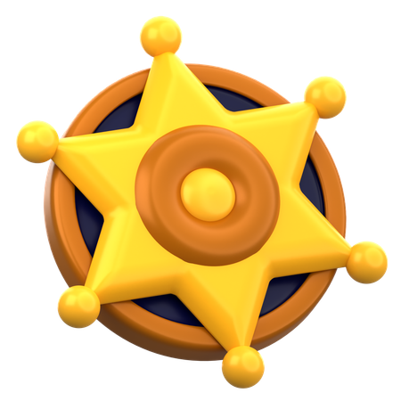 Badge de Sheriff  3D Icon