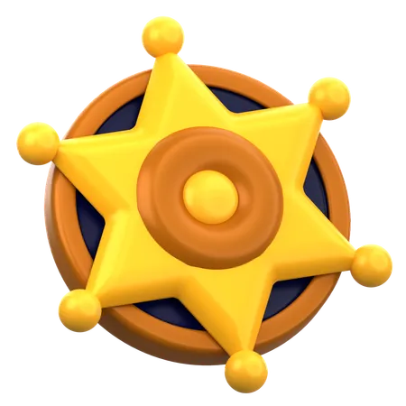 Badge de Sheriff  3D Icon