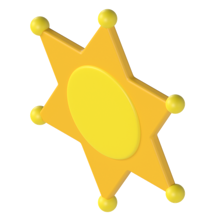 Badge de Sheriff  3D Illustration