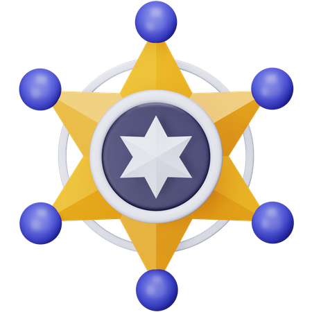 Badge de Sheriff  3D Icon