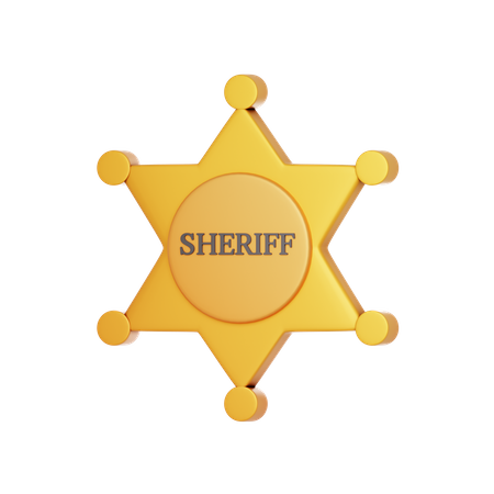 Badge de Sheriff  3D Icon