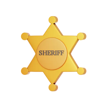 Badge de Sheriff  3D Icon