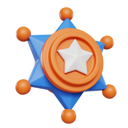 Badge de Sheriff  3D Icon