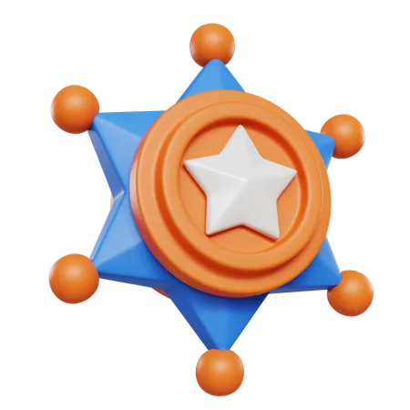 Badge de Sheriff  3D Icon