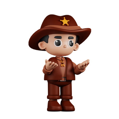 Shérif en colère  3D Icon