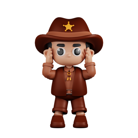 Shérif étourdi  3D Icon