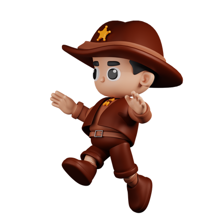 Shérif sautant  3D Icon