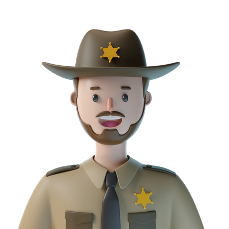 Sheriff  3D Illustration