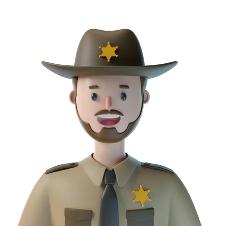 Sheriff  3D Illustration