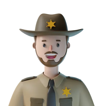 Sheriff 3D Illustration