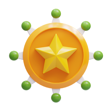 Sheriff-Abzeichen  3D Icon