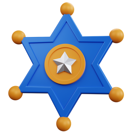 Sheriff-Abzeichen  3D Icon