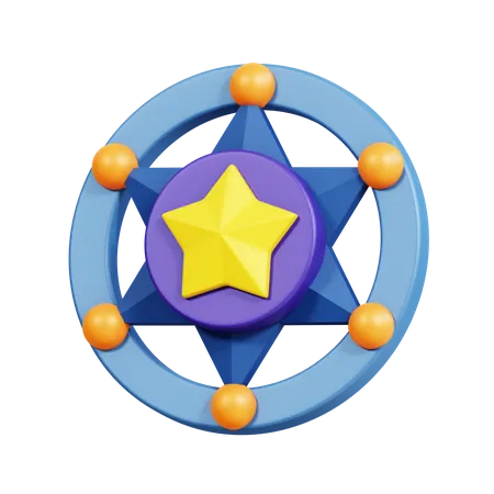 Sheriff-Abzeichen  3D Icon