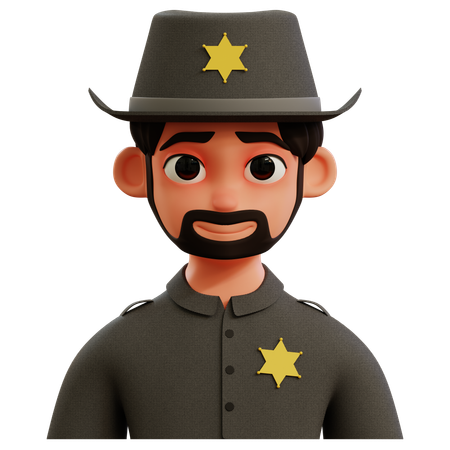Sheriff Avatar  3D Icon