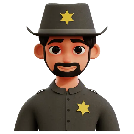 Sheriff Avatar  3D Icon