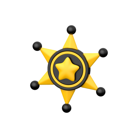 Sheriff Badge  3D Icon