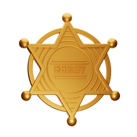 Sheriff Badge  3D Icon