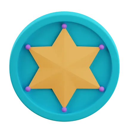 Sheriff Badge  3D Icon