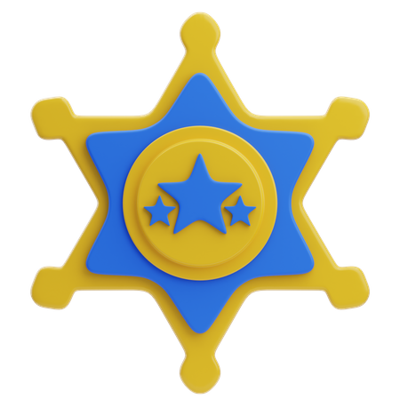 Sheriff Badge  3D Icon