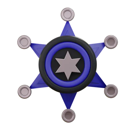 Sheriff Badge  3D Icon