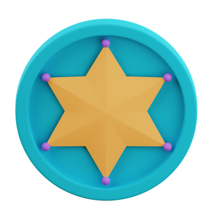 Sheriff Badge  3D Icon