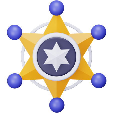 Sheriff Badge 3D Icon
