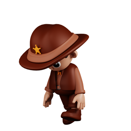 Sheriff cansado  3D Icon