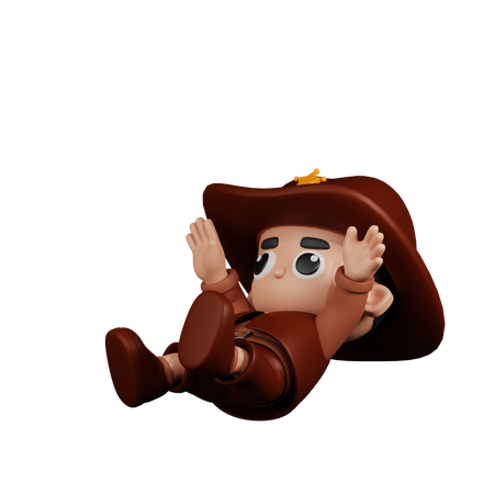 Sheriff cayendo  3D Icon