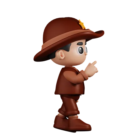 Sheriff con toque  3D Illustration