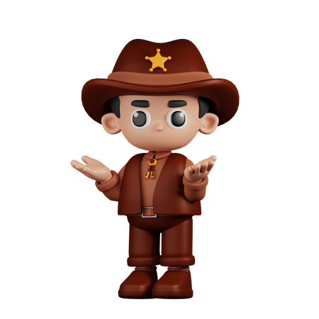 Sheriff confundido  3D Icon